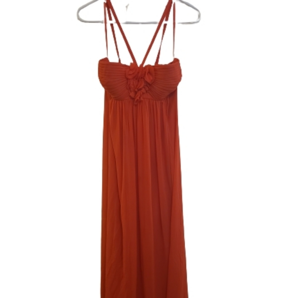 *BCBG MaxAzria Silk Coral Maxi Dress